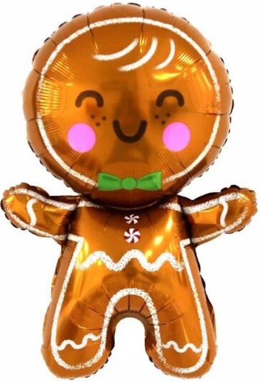 Шар (31''/79 см) Фигура, Пряничный человечек, 1 шт. Шар (31»/79 см) Фигура, Пряничный человечек, 1 шт.