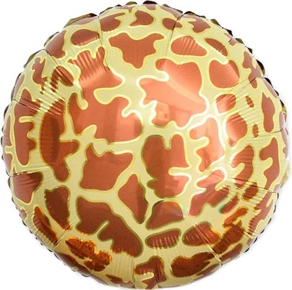 Шар (18''/46 см) Круг, Анималистика, Пятнистый окрас, Жираф, 1 шт Шар (18»/46 см) Круг, Анималистика, Пятнистый окрас, Жираф, 1 шт