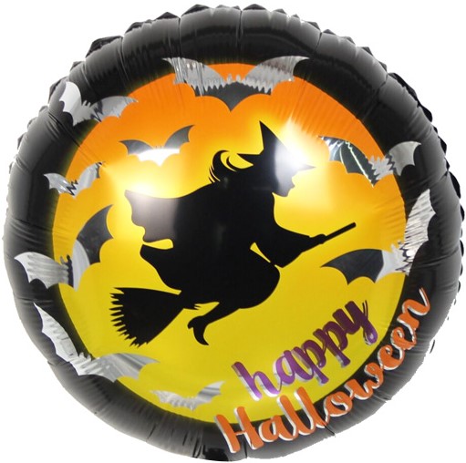 Шар (18''/46 см) Круг, Хэллоуин, Ведьма на метле, 1 шт. Шар (18»/46 см) Круг, Хэллоуин, Ведьма на метле, 1 шт.