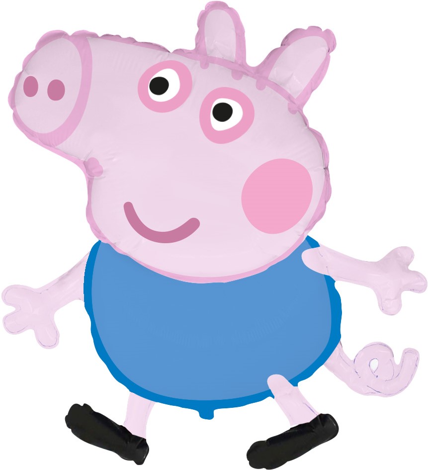 Шар (40''/102 см) Фигура, Свинка Пеппа, Джордж, 1 шт. Шар (40»/102 см) Фигура, Свинка Пеппа, Джордж, 1 шт.
