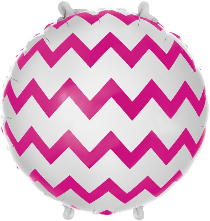 Шар (18''/46 см) Круг, Зигзаг розовый, Белый, 1 шт. Шар (18»/46 см) Круг, Зигзаг розовый, Белый, 1 шт.