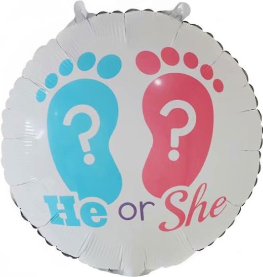 Шар (18''/46 см) Круг, Гендер Пати, Ножки малыша, Голубой/Розовый, 1 шт. Шар (18»/46 см) Круг, Гендер Пати, Ножки малыша, Голубой/Розовый, 1 шт.