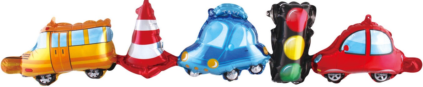 Гирлянда (41''/104 см) Фигура, Автомобили, 2 шт. в упак. Гирлянда (41»/104 см) Фигура, Автомобили, 2 шт. в упак.