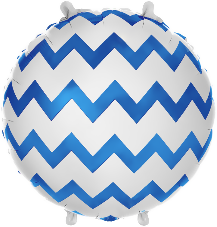 Шар (18''/46 см) Круг, Зигзаг синий, Белый, 1 шт. Шар (18»/46 см) Круг, Зигзаг синий, Белый, 1 шт.