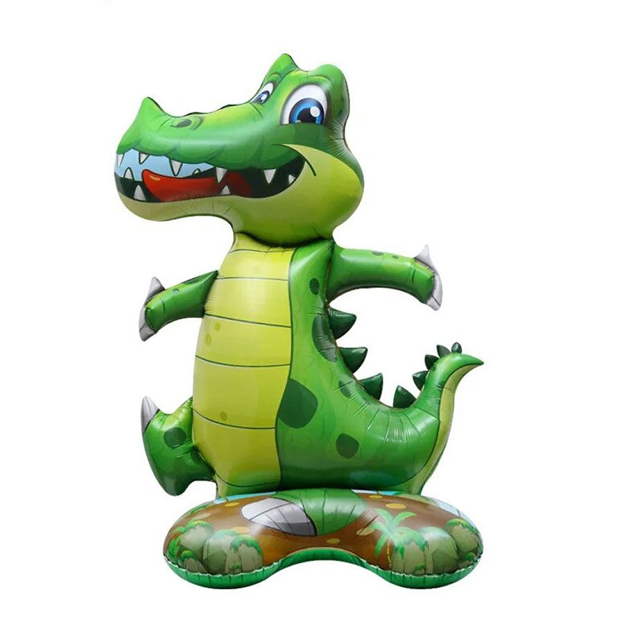 Шар 3D (23''/58 см) Фигура на подставке, Крокодил, 1 шт. в уп. Шар 3D (23»/58 см) Фигура на подставке, Крокодил, 1 шт. в уп.