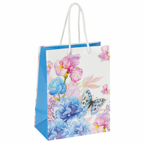 Пакет подарочный 18x10x23 см, ЗОЛОТАЯ СКАЗКА "Бабочка на цветке", ламинированный, 1 шт Пакет подарочный 18x10x23 см, ЗОЛОТАЯ СКАЗКА «Бабочка на цветке», ламинированный, 1 шт