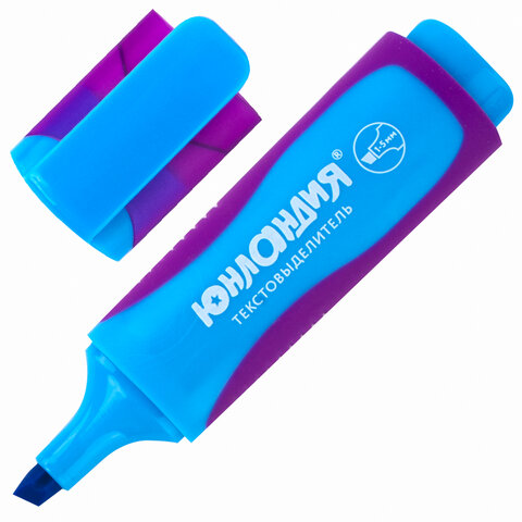 Текстовыделитель ЮНЛАНДИЯ "ELASTIC", ГОЛУБОЙ, прорезиненный корпус, линия 1-5 мм, 1 шт Текстовыделитель ЮНЛАНДИЯ «ELASTIC», ГОЛУБОЙ, прорезиненный корпус, линия 1-5 мм, 1 шт