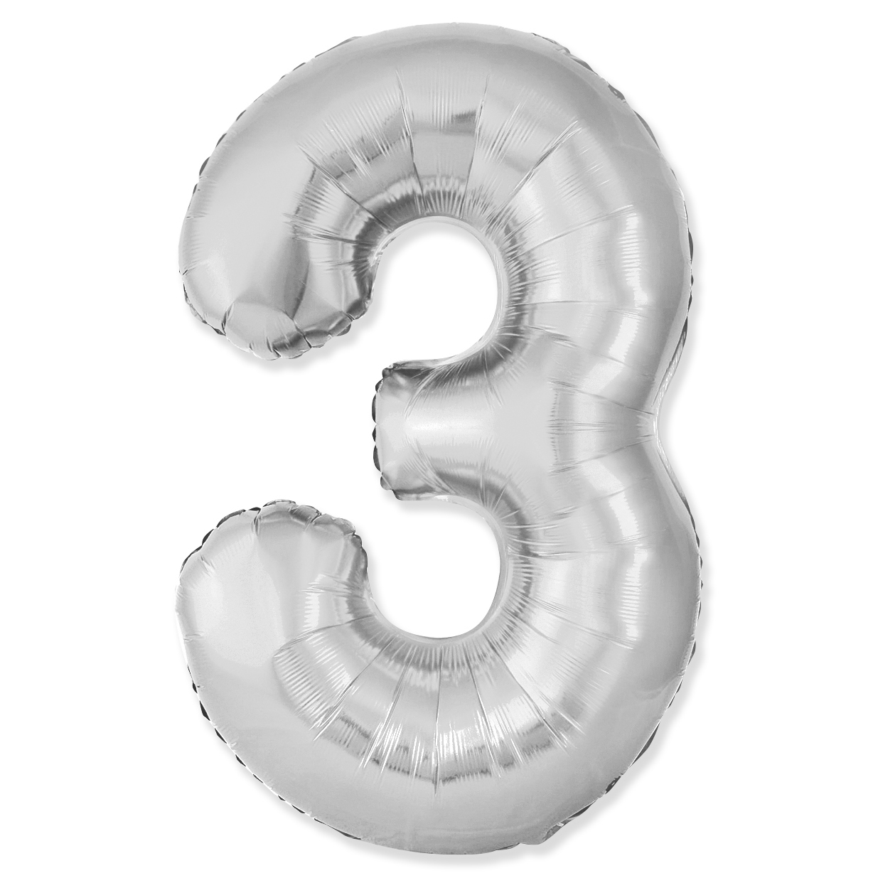 Шар (40''/102 см) Цифра, 3 Slim, Серебро, 1 шт. в уп. Шар (40»/102 см) Цифра, 3 Slim, Серебро, 1 шт. в уп.