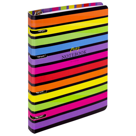 Тетрадь на кольцах А5 160х212 мм,120 листов,картон,матовая ламинация,клетка,BRAUBERG, "Colors", 1 шт Тетрадь на кольцах А5 160х212 мм,120 листов,картон,матовая ламинация,клетка,BRAUBERG, «Colors», 1 шт