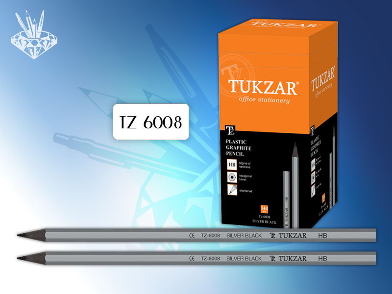 Карандаш ч/гр пласт D Style TZ 6007 с/л заточ шестигр пласт корп цвет корпуса черн, 1шт Карандаш ч/гр пласт D Style TZ 6007 с/л заточ шестигр пласт корп цвет корпуса черн, 1шт