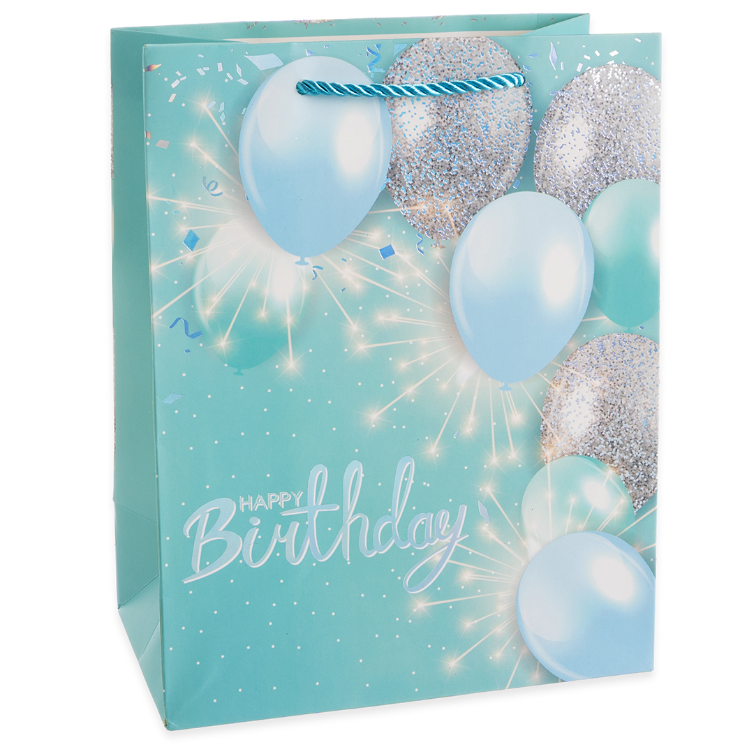Пакет подарочный, Блестящий День Рождения, Дизайн №1, Металлик, 41*31*12 см, 1 шт. Пакет подарочный, Блестящий День Рождения, Дизайн №1, Металлик, 41*31*12 см, 1 шт.