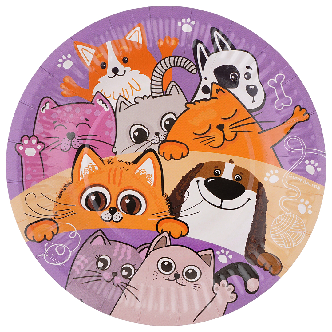 Тарелки (7''/18 см) Кошечки Собачки, 6 шт. Тарелки (7»/18 см) Кошечки Собачки, 6 шт.