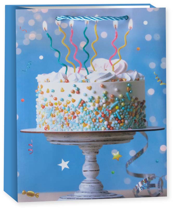 Пакет подарочный, Яркий День Рождения, Дизайн №2, 32*26*10 см, 1 шт. Пакет подарочный, Яркий День Рождения, Дизайн №2, 32*26*10 см, 1 шт.