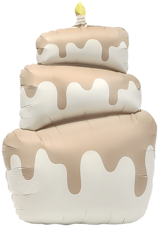 Шар (37''/94 см) Фигура, Торт, Бежевый, Сатин, 1 шт. в уп. Шар (37»/94 см) Фигура, Торт, Бежевый, Сатин, 1 шт. в уп.