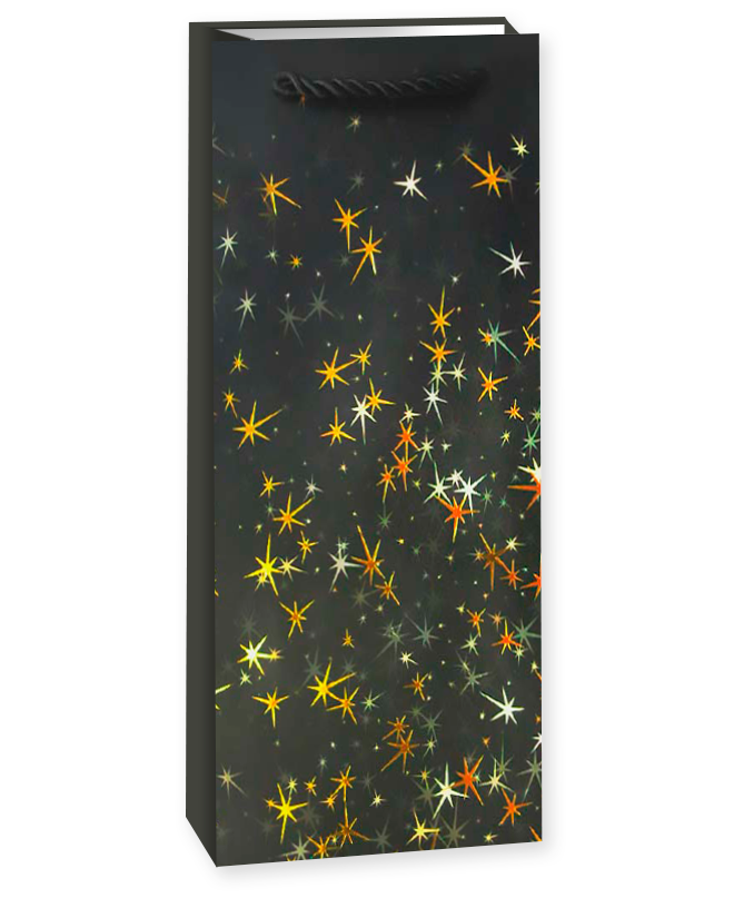 Пакет подарочный для вина, 210гр, Тысячи созвездий, Дизайн №3,Черный/Золото,Металлик,36*12*9 см,1 шт Пакет подарочный для вина, 210гр, Тысячи созвездий, Дизайн №3,Черный/Золото,Металлик,36*12*9 см,1 шт
