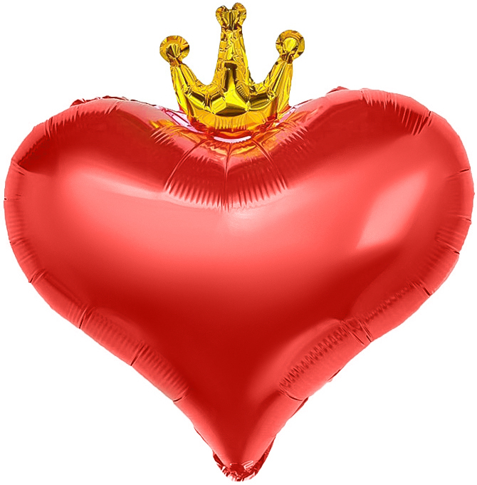 Шар (22''/56 см) Сердце, Золотая корона, Красный, 1 шт. в уп. Шар (22»/56 см) Сердце, Золотая корона, Красный, 1 шт. в уп.