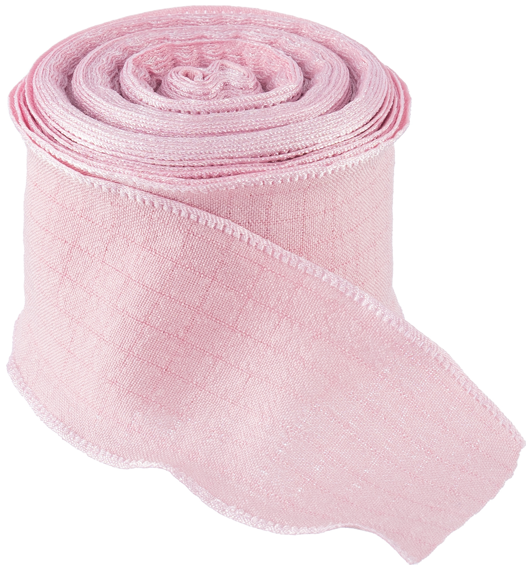 Лента тканевая (4 см*9,14 м) Нежная волна, Розовый, 1 шт. Лента тканевая (4 см*9,14 м) Нежная волна, Розовый, 1 шт.