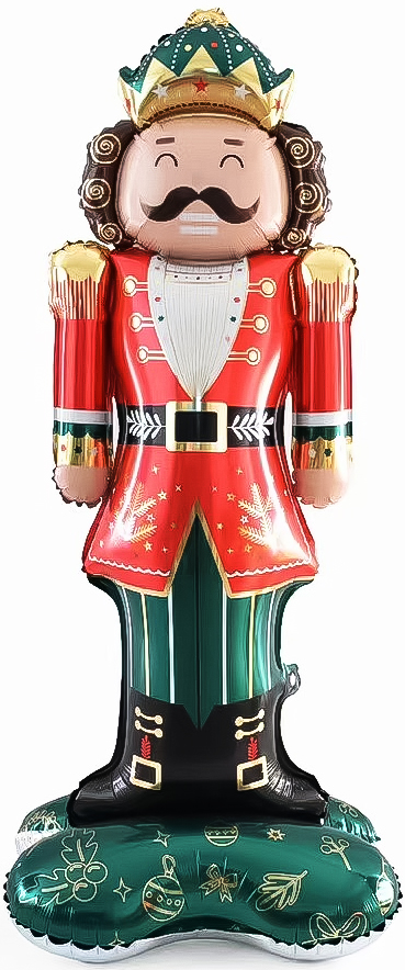 Шар 3D (59''/150 см) Фигура на подставке, Щелкунчик, 1 шт. Шар 3D (59»/150 см) Фигура на подставке, Щелкунчик, 1 шт.