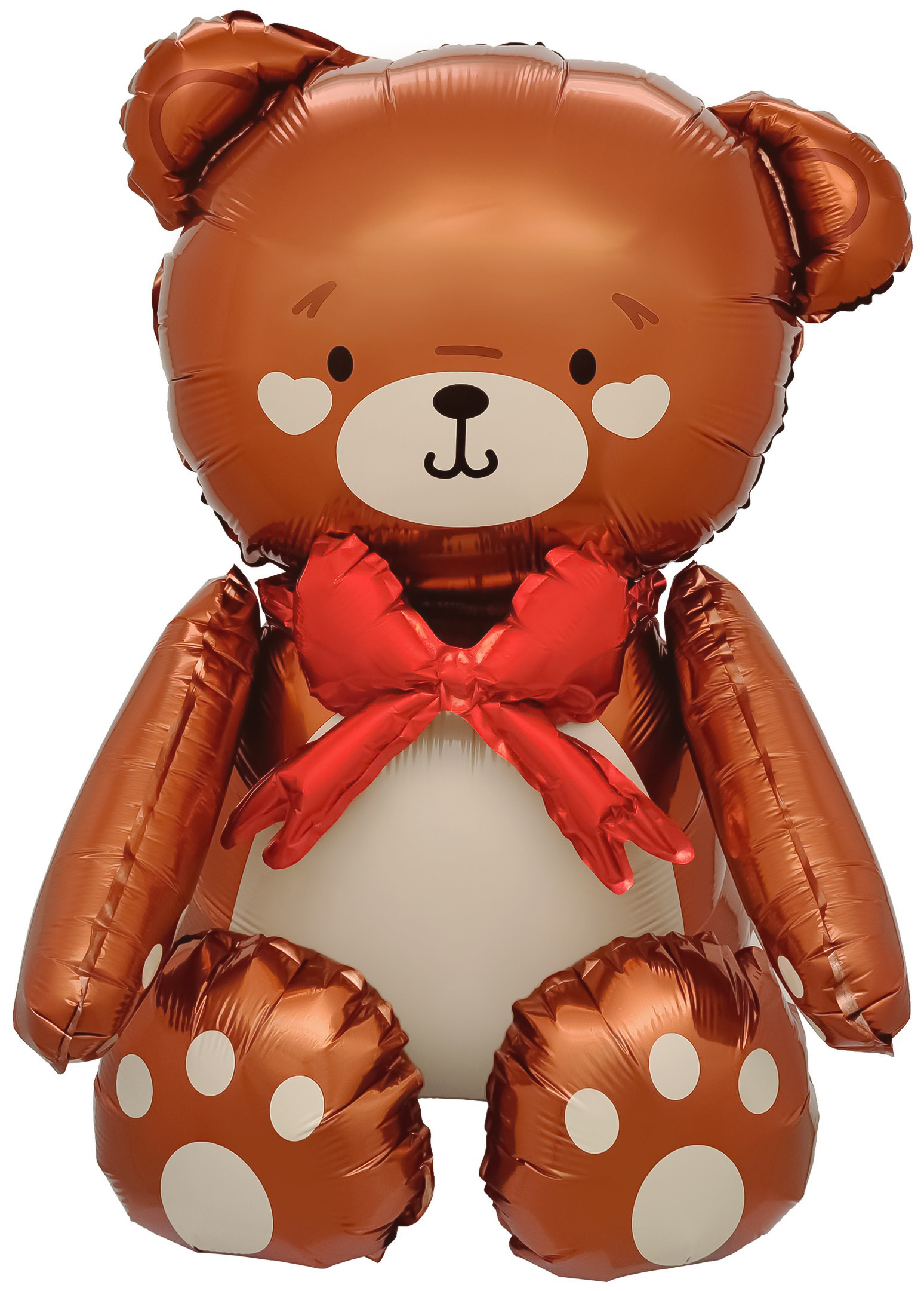 Шар 3D (28''/71 см) Фигура, Сидячий мишка с бантиком, Коричневый, Сатин, 1 шт. в уп. Шар 3D (28»/71 см) Фигура, Сидячий мишка с бантиком, Коричневый, Сатин, 1 шт. в уп.