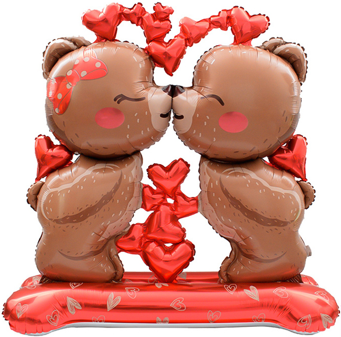 Шар 3D (59''/150 см) Фигура на подставке, Влюбленные мишки, 1 шт. в уп. Шар 3D (59»/150 см) Фигура на подставке, Влюбленные мишки, 1 шт. в уп.