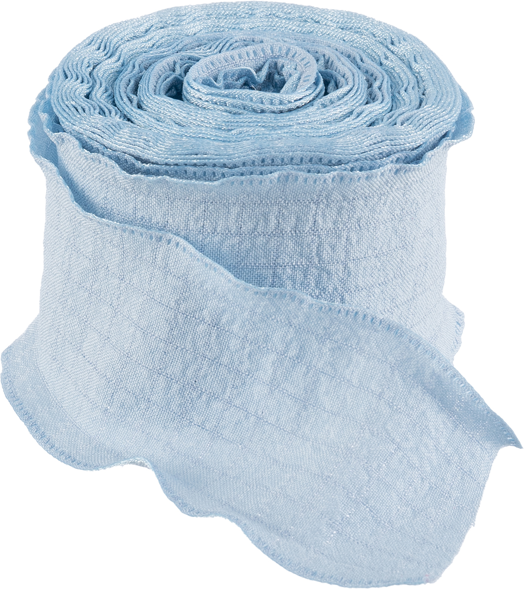 Лента тканевая (4 см*9,14 м) Нежная волна, Голубой, 1 шт. Лента тканевая (4 см*9,14 м) Нежная волна, Голубой, 1 шт.