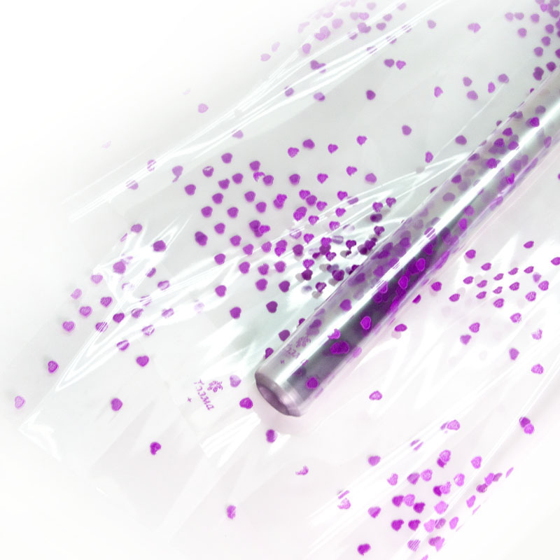 Упаковочная пленка 40мкм (0,7*7,5 м) Поэма о любви (сердечки), Сиреневый, 1 шт. Упаковочная пленка 40мкм (0,7*7,5 м) Поэма о любви (сердечки), Сиреневый, 1 шт.