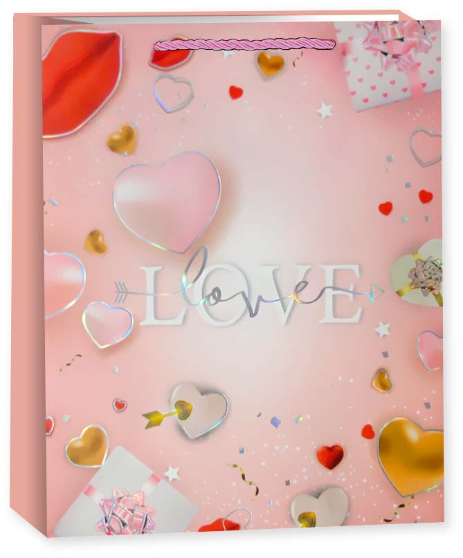 Пакет подарочный, 210гр, LOVE, Дизайн №4, Металлик, 41,5*30*12 см, 1 шт. Пакет подарочный, 210гр, LOVE, Дизайн №4, Металлик, 41,5*30*12 см, 1 шт.
