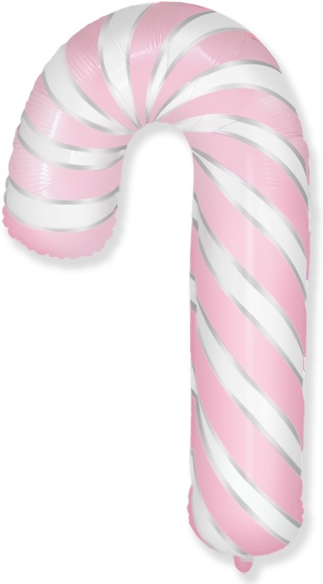 Шар (12''/30 см) Мини-фигура, Леденец трость, Розовый, 1 шт Шар (12»/30 см) Мини-фигура, Леденец трость, Розовый, 1 шт