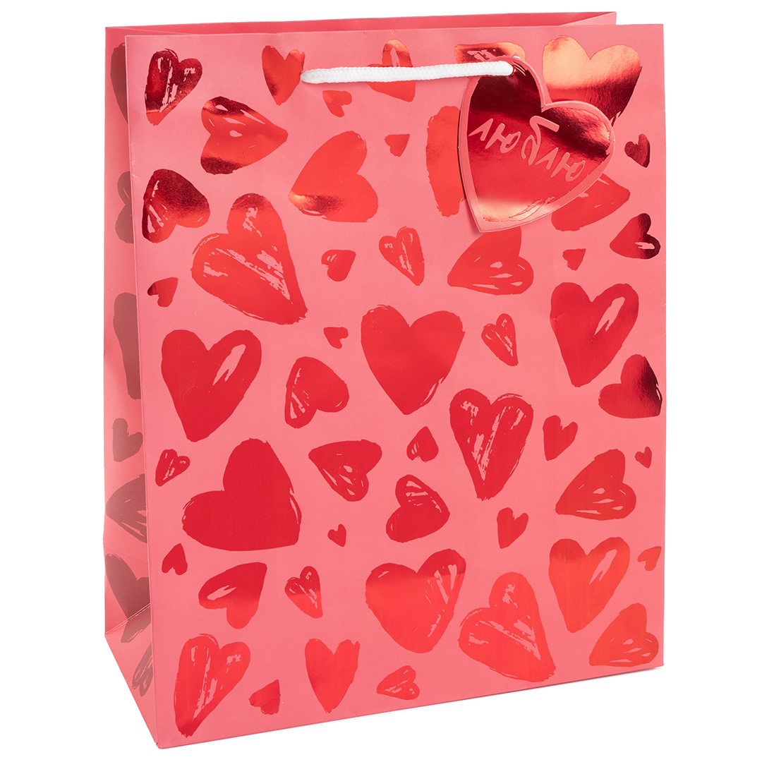 Пакет подарочный, 210гр, Множество сердец, Металлик, 32*26*12 см, 1 шт. Пакет подарочный, 210гр, Множество сердец, Металлик, 32*26*12 см, 1 шт.