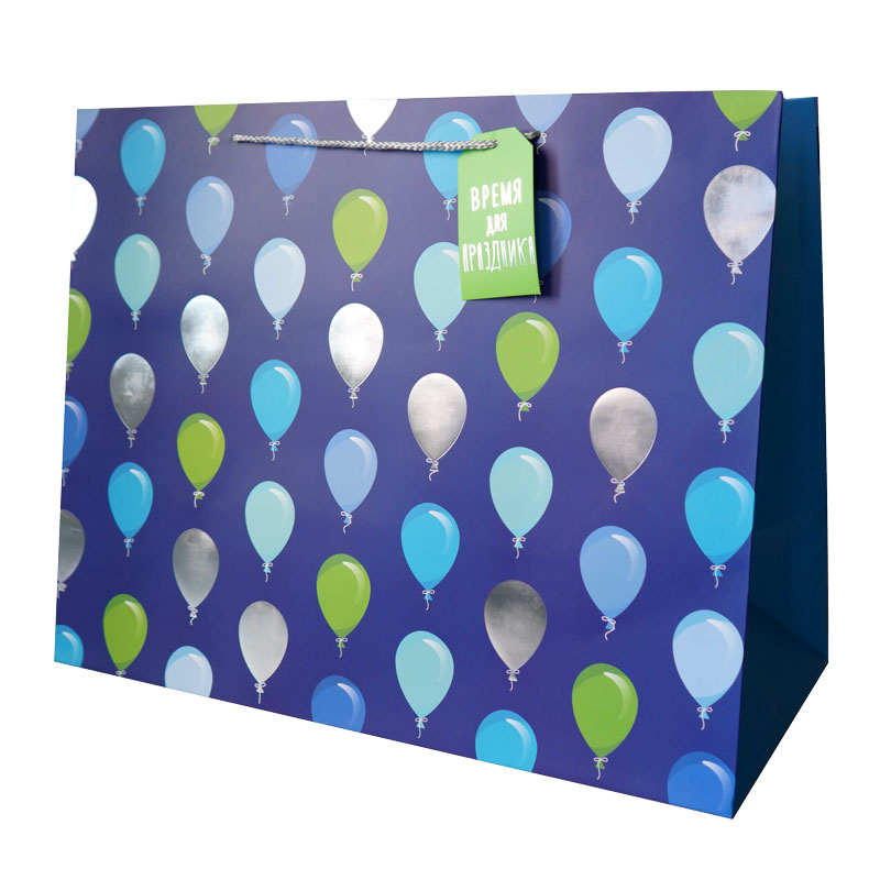 Пакет подарочный "Шарики. Синий стиль" / 50*40*25 см / 1 шт / Пакет подарочный «Шарики. Синий стиль» / 50*40*25 см / 1 шт /