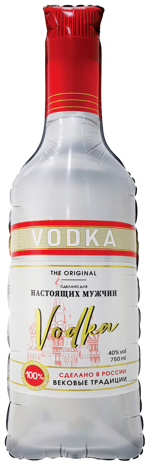 Шар (37''/94 см) Фигура, Бутылка, Водка для настоящих мужчин, 1 шт. в уп. Шар (37»/94 см) Фигура, Бутылка, Водка для настоящих мужчин, 1 шт. в уп.