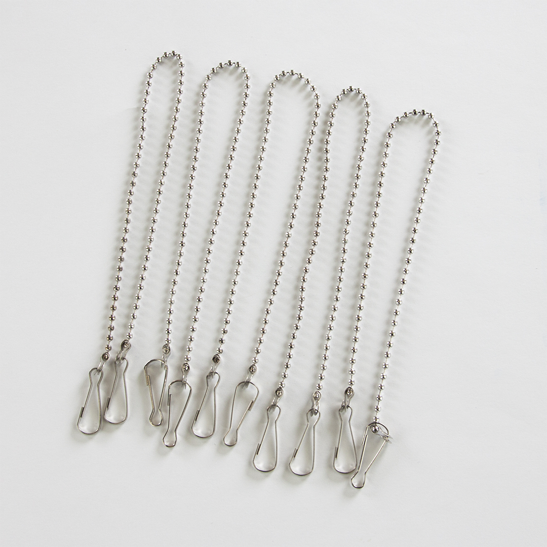 Цепочка 2 зажима, 28 см, 5 шт. Цепочка 2 зажима, 28 см, 5 шт.