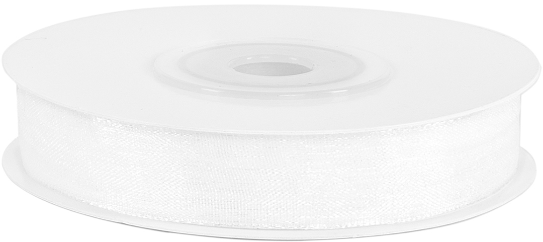 Лента органза (1,2 см*22,85 м) Белый, 1 шт. Лента органза (1,2 см*22,85 м) Белый, 1 шт.