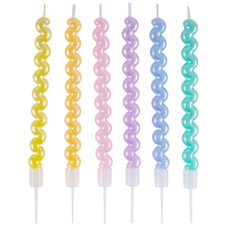 Свечи Локоны Пастель перламутр 10см 6штG Свечи Локоны Пастель перламутр 10см 6штG