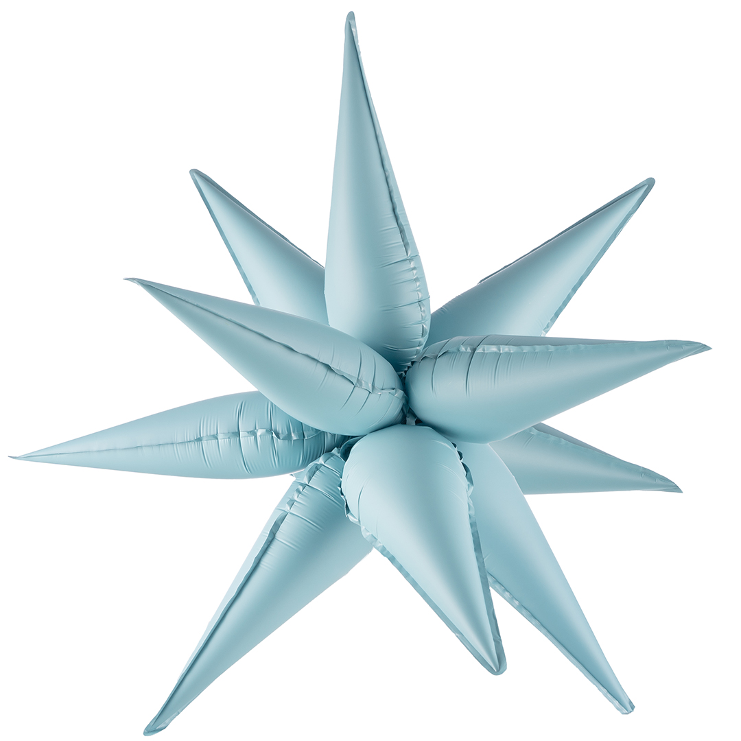 Шар 3D (26''/66 см) Звезда, Составная, Голубой, Сатин, 1 шт. в уп. Шар 3D (26»/66 см) Звезда, Составная, Голубой, Сатин, 1 шт. в уп.