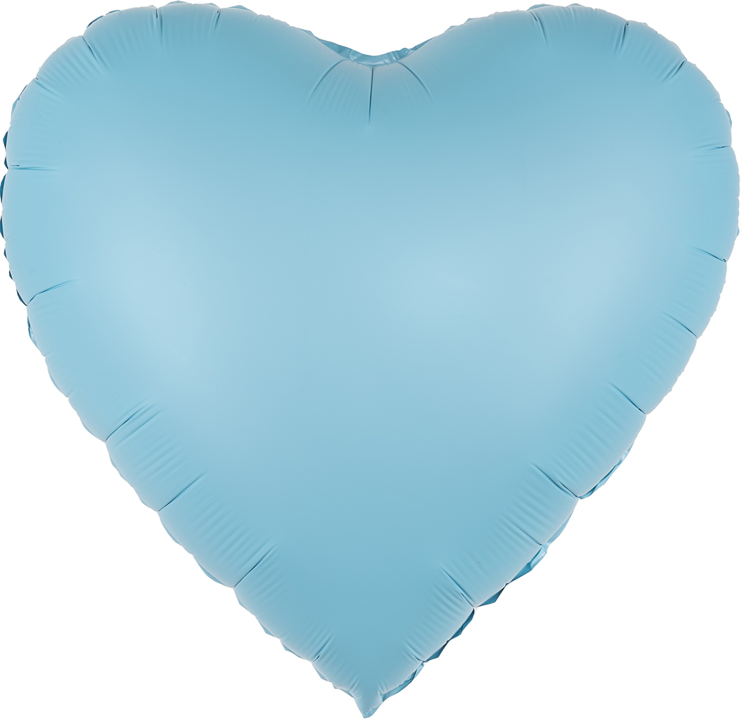 Шар (30''/76 см) Сердце, Голубой, Сатин, 1 шт. в уп., Шар (30»/76 см) Сердце, Голубой, Сатин, 1 шт. в уп.,