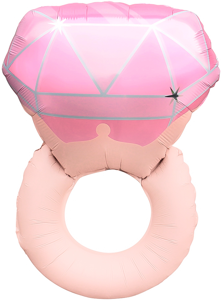 Шар (29''/74 см) Фигура, Кольцо с бриллиантом, Розовый, Сатин, 1 шт. в уп. Шар (29»/74 см) Фигура, Кольцо с бриллиантом, Розовый, Сатин, 1 шт. в уп.