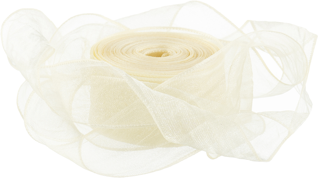 Лента органза (2,5 см*9,14 м) Нежная грация, Кремовый, 1 шт. Лента органза (2,5 см*9,14 м) Нежная грация, Кремовый, 1 шт.