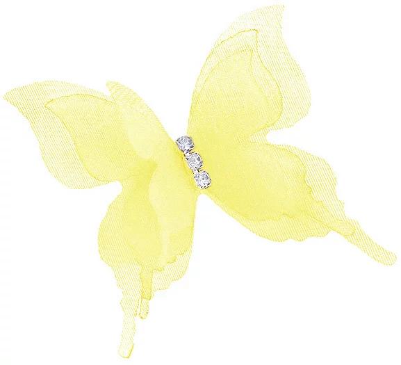 Декоративные бабочки Шифоновые, трехслойные, клеевые точки в компл, Желтый, 4,5*5 см, 10 шт. Декоративные бабочки Шифоновые, трехслойные, клеевые точки в компл, Желтый, 4,5*5 см, 10 шт.