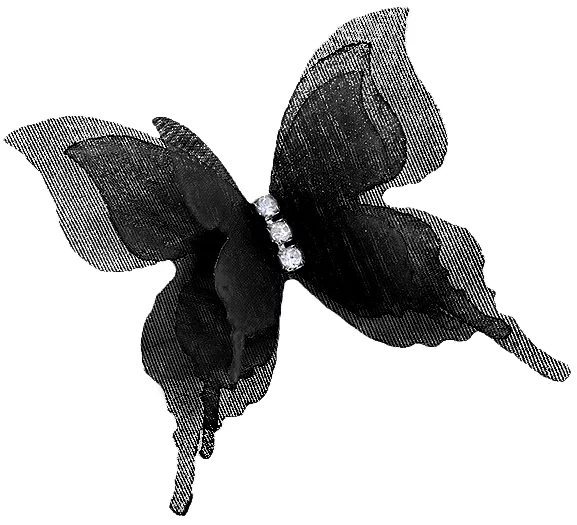 Декоративные бабочки Шифоновые, трехслойные, клеевые точки в компл, Черный, 4,5*5 см, 10 шт. Декоративные бабочки Шифоновые, трехслойные, клеевые точки в компл, Черный, 4,5*5 см, 10 шт.