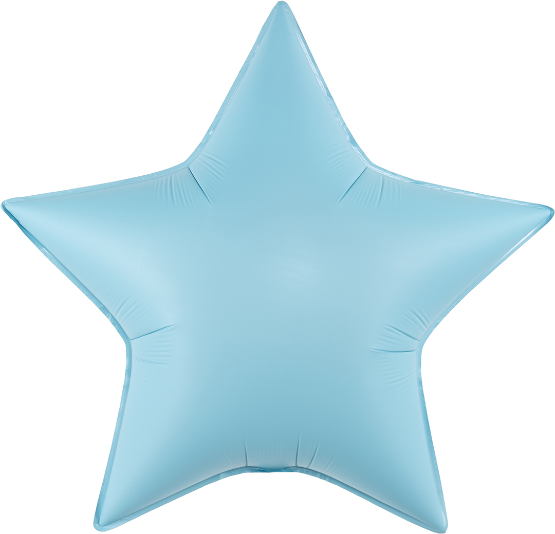 Шар (30''/76 см) Звезда, Голубой, Сатин, 1 шт. в уп Шар (30»/76 см) Звезда, Голубой, Сатин, 1 шт. в уп