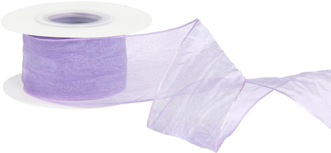 Лента органза (4 см*9,14 м) Нежная грация, Сиреневый, 1 шт. Лента органза (4 см*9,14 м) Нежная грация, Сиреневый, 1 шт.