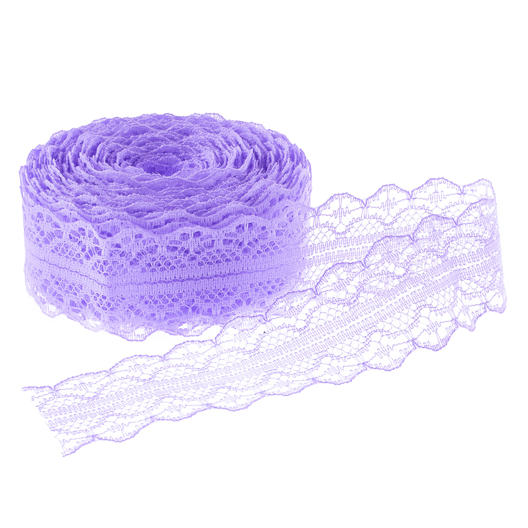Декоративная лента (3 см*10 м) Тонкое Кружево, Сиреневый, 1 шт. Декоративная лента (3 см*10 м) Тонкое Кружево, Сиреневый, 1 шт.