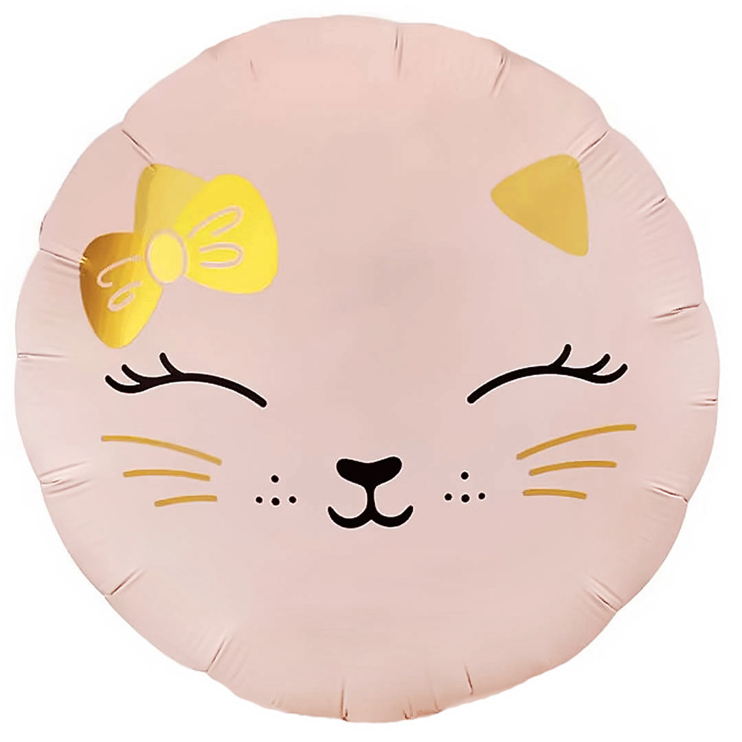 Шар (18''/46 см) Круг, Кошечка с бантом, Розовый, Сатин, 1 шт. Шар (18»/46 см) Круг, Кошечка с бантом, Розовый, Сатин, 1 шт.