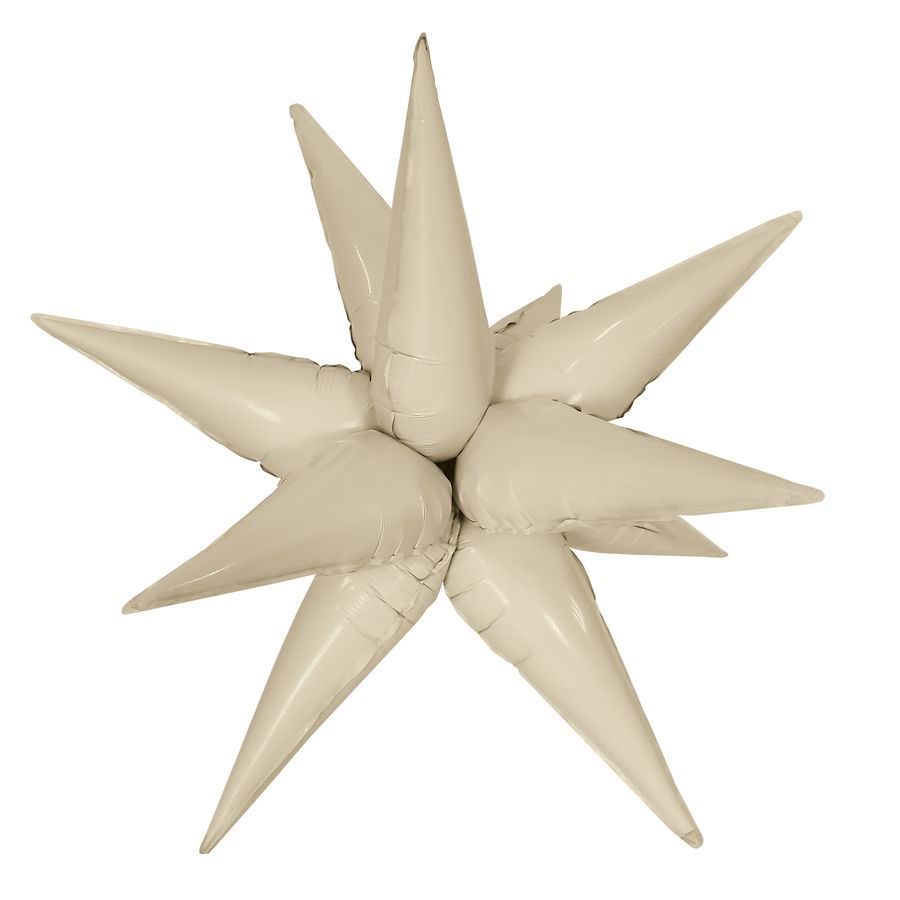 Шар 3D (26''/66 см) Звезда, Составная, Белый песок, Сатин, 1 шт. в уп. Шар 3D (26»/66 см) Звезда, Составная, Белый песок, Сатин, 1 шт. в уп.