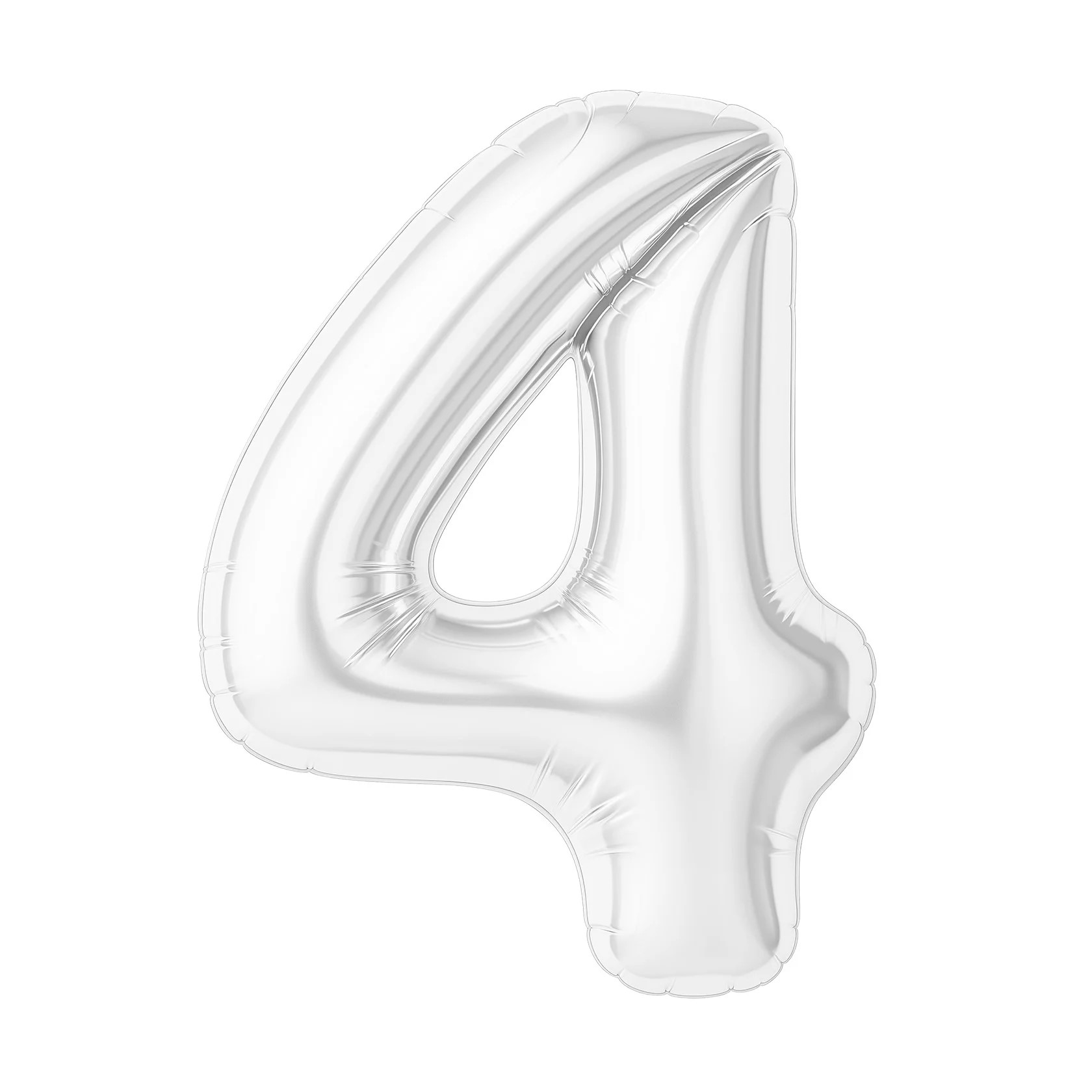 Шар (40''/102 см) Цифра, 4 Slim, Белый блеск, 1 шт. в уп. Шар (40»/102 см) Цифра, 4 Slim, Белый блеск, 1 шт. в уп.