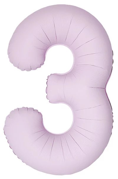 Шар (40''/102 см) Цифра, 3 Slim, Светло-розовый, Матовый, 1 шт. в уп. Шар (40»/102 см) Цифра, 3 Slim, Светло-розовый, Матовый, 1 шт. в уп.