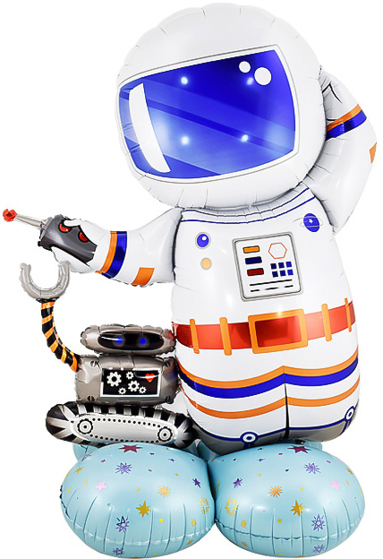 Шар 3D (43''/109 см) Фигура на подставке, Космонавт, 1 шт. в уп Шар 3D (43»/109 см) Фигура на подставке, Космонавт, 1 шт. в уп