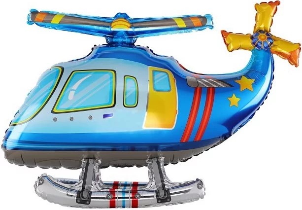 Шар (33''/84 см) Фигура 3D, Вертолет, Синий, 1 шт. в уп. Шар (33»/84 см) Фигура 3D, Вертолет, Синий, 1 шт. в уп.