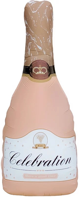 Шар (39''/99 см) Фигура, Бутылка Шампанское, Розовый, Сатин, 1 шт. в уп. Шар (39»/99 см) Фигура, Бутылка Шампанское, Розовый, Сатин, 1 шт. в уп.